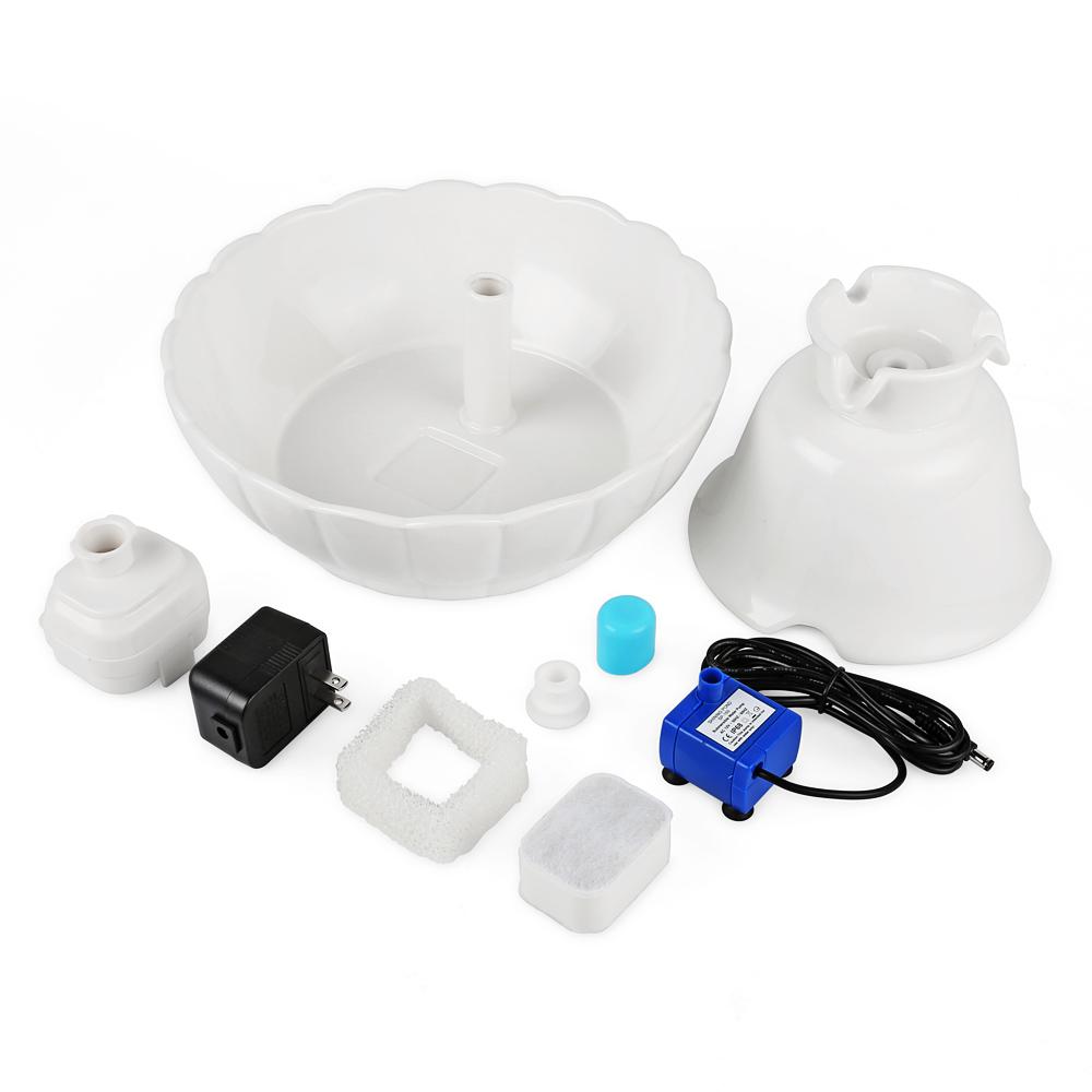 iPettie Tritone Ceramic Pet Drinking Fountain components